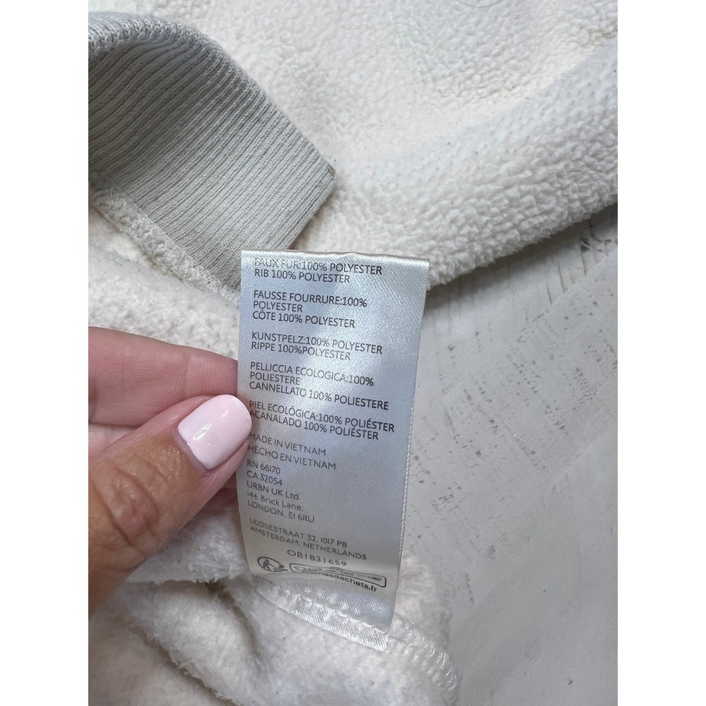 Free People We The Free Cozy Camden Sherpa Sweatshirt Vanilla oversized M - Picture 7 of 7